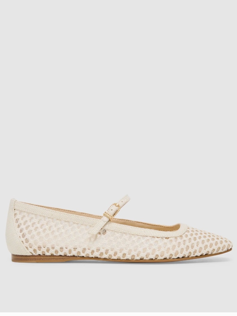 Dolce Vita Reyes Women's White Woven Raffia Ballet Flats